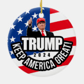 Trump 2020 Keep America Great America Keramisch Ornament (Achterkant)