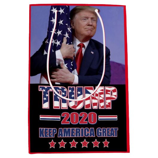 Trump 2020 Keep America Great America Medium Cadeauzakje (Voorkant)