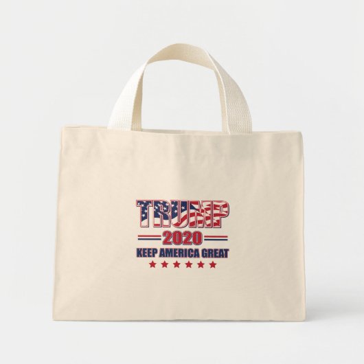Trump 2020 Keep America Great America Mini Tote Bag (Voorkant)