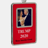Trump 2020 Keep America Great America Verzilverd Omlijst Ornament (Rechts)