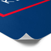 Trump 2020 Keep America Great - modern blauw rood Poster (Hoek)