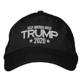 Trump 2020 Keep America Great Pet - zwart (Voorkant)
