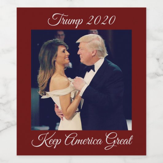Trump 2020 - Keep America Great Wijn Etiket (Enkel label)