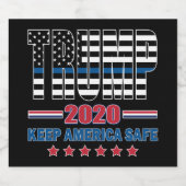 Trump 2020 Keep America Safe Bier Etiket (Enkel label)