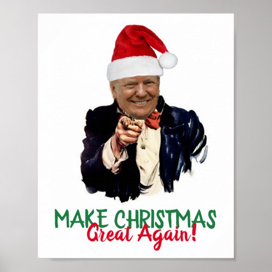 Trump 2020 kerstfeestdag MAGA Poster (Voorkant)
