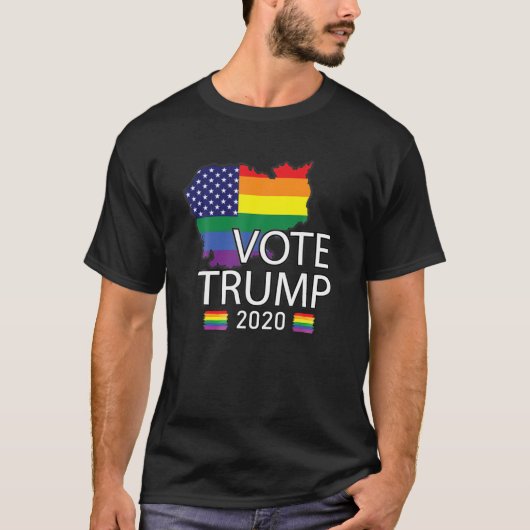 TRUMP 2020, LGBT TRUMP SHIRT - GAY PRIDE LGBT ELEC (Voorkant)