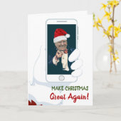 TRUMP 2020 Maak kerst weer geweldig Kerstman! Kaart (Gele Bloem)