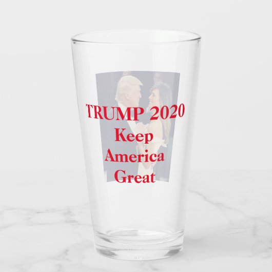 Trump 2020 maakt Amerika geweldig Glas (Achterkant)
