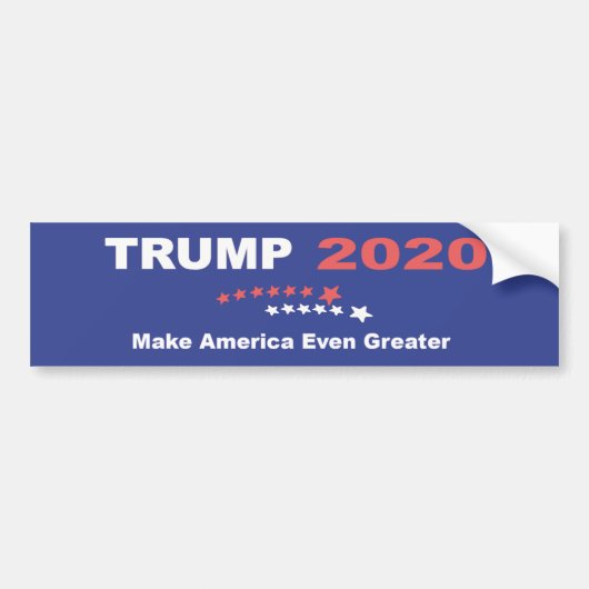 TRUMP 2020 maakt Amerika nog groter Bumpersticker (Voorkant)