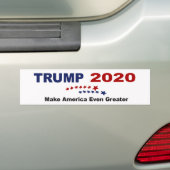 TRUMP 2020 maakt Amerika nog groter Bumpersticker (Op auto)