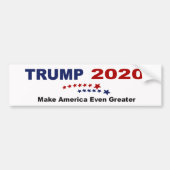 TRUMP 2020 maakt Amerika nog groter Bumpersticker (Voorkant)