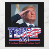 Trump 2020 maakt Amerika weer geweldig Wijn Etiket (Enkel label)