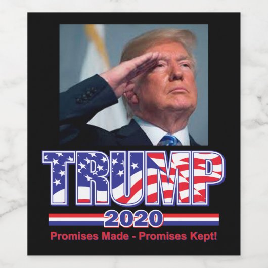 Trump 2020 maakt Amerika weer geweldig Wijn Etiket (Enkel label)