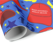 Trump 2020 MAGA-Pet - Blauw - Cadeaupapier (Rol Hoek)