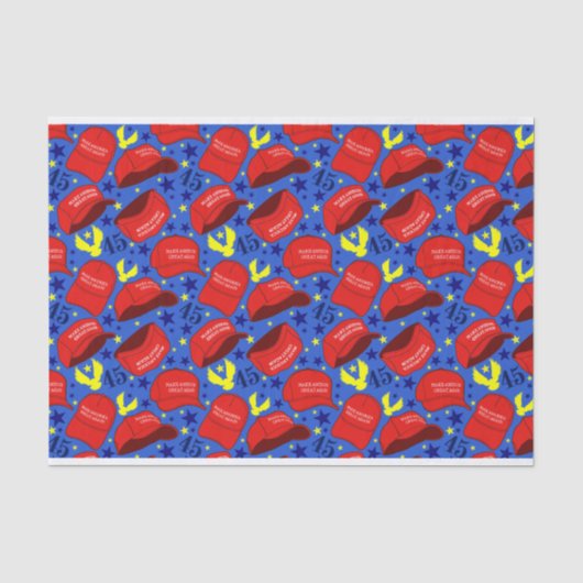 Trump 2020 MAGA-Pet - Blauw - Tissuepapier (Voorkant)