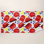 Trump 2020 MAGA Pet Pattern - White - Strandlaken (Voorkant)