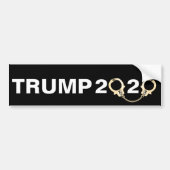 Trump 2020 met handboeien bumpersticker (Voorkant)