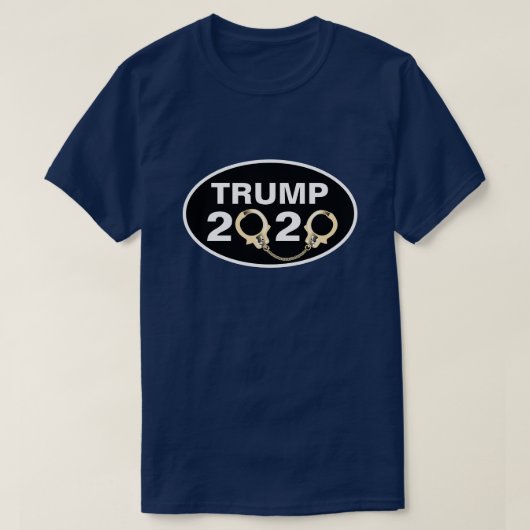 Trump 2020 met handboeien t-shirt (Design voorkant)