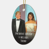 Trump 2020 met kerst Elegant Donald en Melania Keramisch Ornament (Links)
