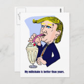 Trump 2020 - Mijn milkshake is beter dan de jouwe Briefkaart (Voorkant / Achterkant)