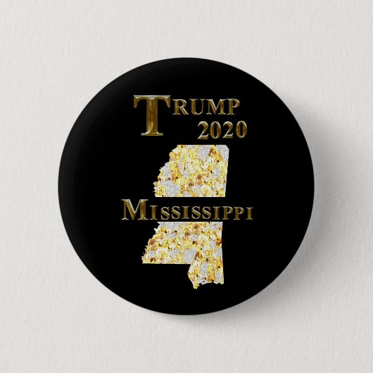 TRUMP 2020 MISSISSIPPI RONDE BUTTON 5,7 CM (Voorkant)