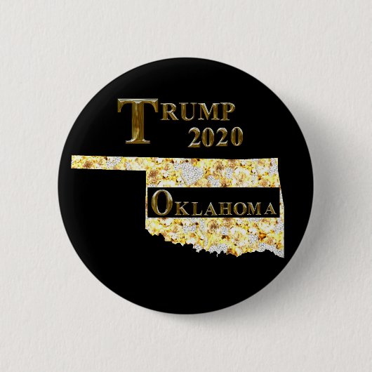 TRUMP 2020 OKLAHOMA RONDE BUTTON 5,7 CM (Voorkant)