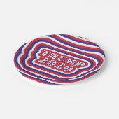 Trump 2020 Patriottisch Red White Blue Stripes Papieren Bordje (Gekanteld)
