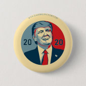 Trump 2020 Poster Ronde Button 5,7 Cm (Voorkant)