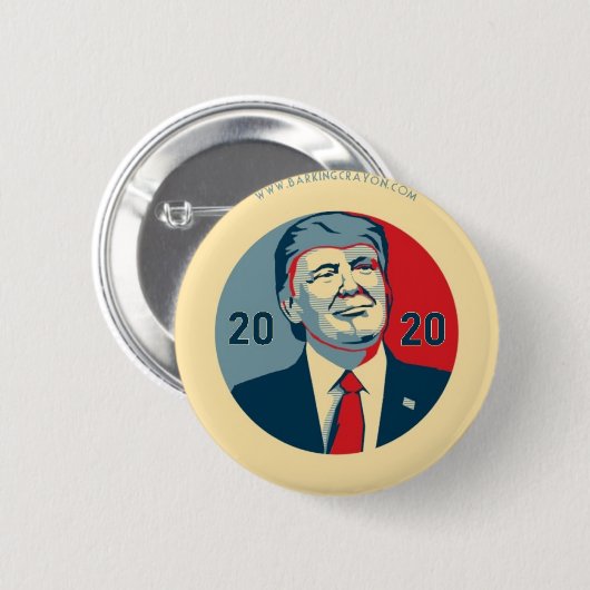 Trump 2020 Poster Ronde Button 5,7 Cm (Voorkant /achterkant)
