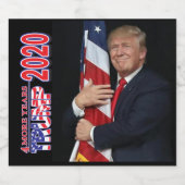 Trump 2020 - President Trump Hugging the American Sparkling Wijnetiket (Enkel label)