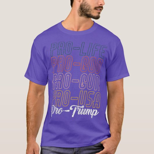 Trump 2020 Pro Life Pro God Pro Pistool Pro Trump T-shirt (Voorkant)