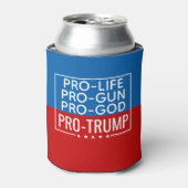Trump 2020 Pro-Life Pro-Pistool Pro-God Blikjeskoeler (Blikje Voorkant)