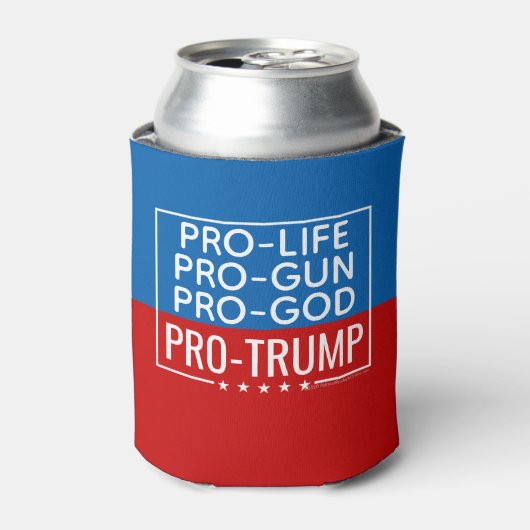 Trump 2020 Pro-Life Pro-Pistool Pro-God Blikjeskoeler (Blikje Voorkant)