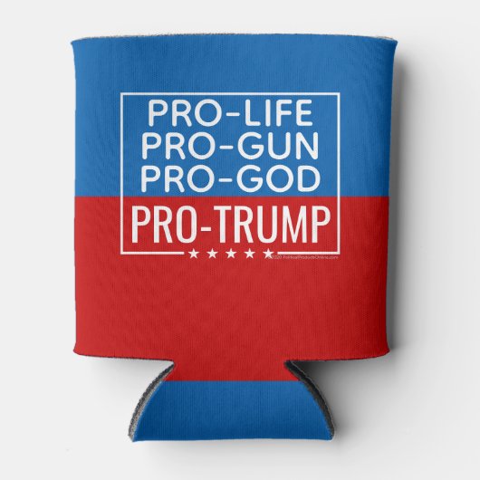 Trump 2020 Pro-Life Pro-Pistool Pro-God Blikjeskoeler (Voorkant)