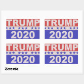 Trump 2020 rechthoekige sticker (Vel)