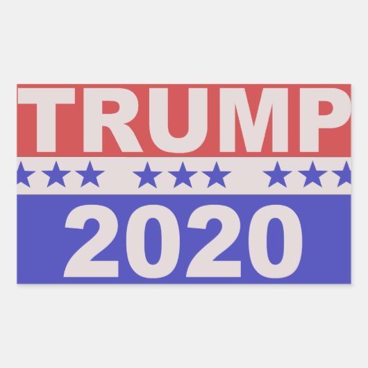 Trump 2020 rechthoekige sticker (Voorkant)