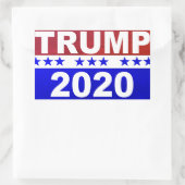 Trump 2020 rechthoekige sticker (Tas)