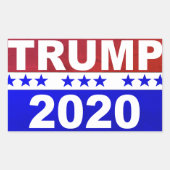 Trump 2020 rechthoekige sticker (Voorkant)
