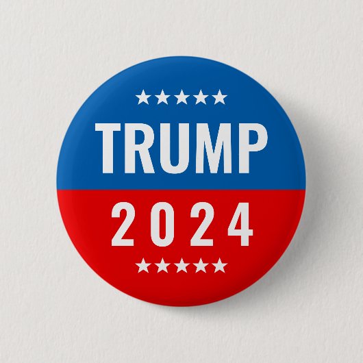 Trump 2020 Red en Blue met sterren Ronde Button 5,7 Cm (Voorkant)