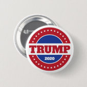 Trump 2020 Red White en Blue Ronde Button 5,7 Cm (Voorkant /achterkant)