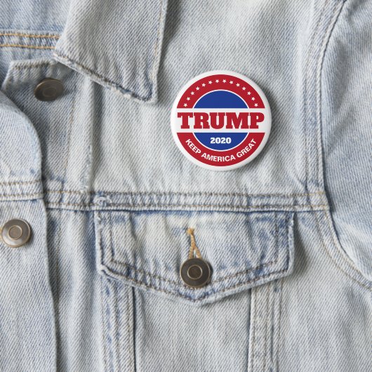 Trump 2020 Red White en Blue Ronde Button 5,7 Cm (In situ)