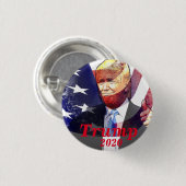 Trump 2020 ronde button 3,2 cm (Voorkant /achterkant)