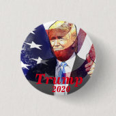 Trump 2020 ronde button 3,2 cm (Voorkant)