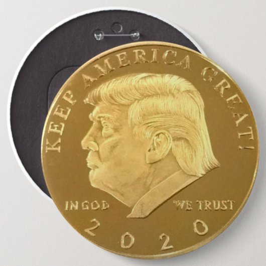 TRUMP 2020 RONDE BUTTON 6,0 CM (Voorkant /achterkant)