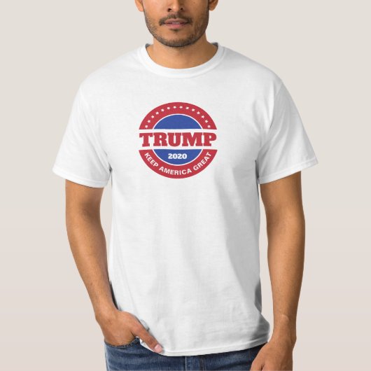 Trump 2020 rood wit & blauw t-shirt (Voorkant)