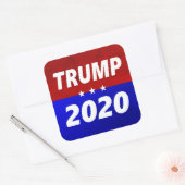 Trump 2020 rood, wit en blauw politiek vierkante sticker (Envelop)