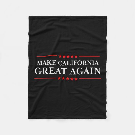 Trump 2020 Shirten Ltd - Make California Great Fleece Deken (Voorkant)