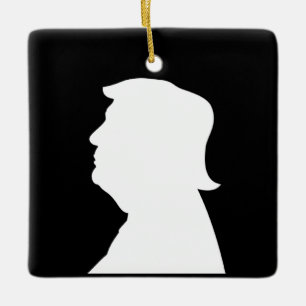 Trump 2020 Silhouette Keramisch Ornament
