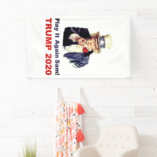 Trump 2020 Speel het opnieuw Sam populair Spandoek (Insitu)