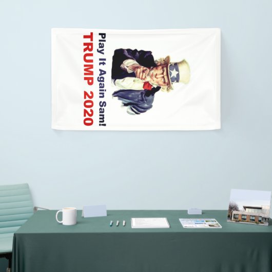 Trump 2020 Speel het opnieuw Sam populair Spandoek (Beurs)